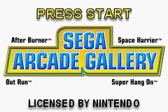 Sega Arcade Gallery Title Screen